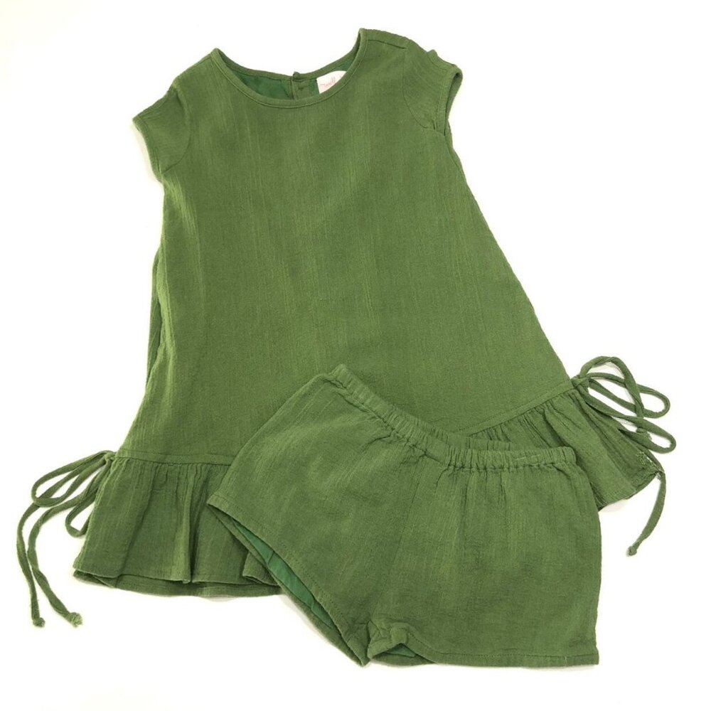 WDW • Green Gauze Tunic Top + Shorts Set {5}